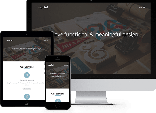 Sprint: Free HTML5 Template using Bootstrap