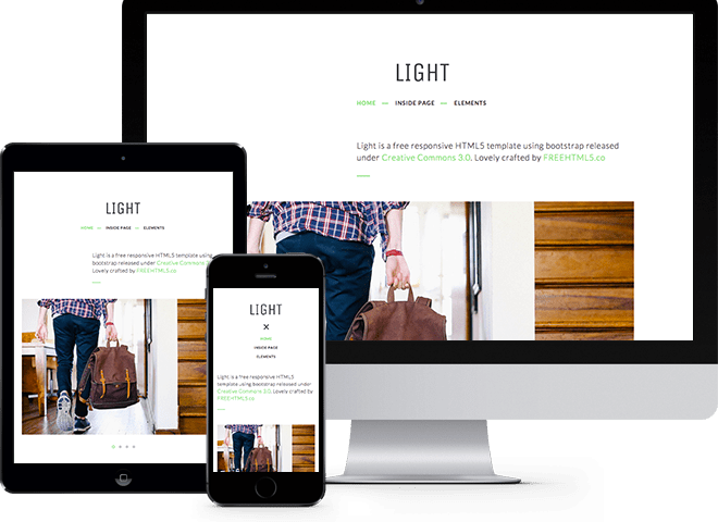 Light: Free HTML5 Template Bootstrap