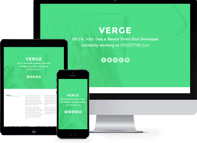 Verge: Free HTML5 Bootstrap Template
