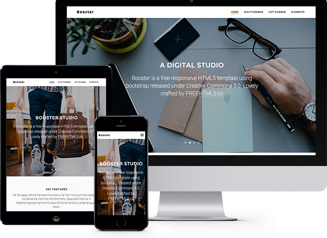 Booster Free HTML5 Bootstrap Template