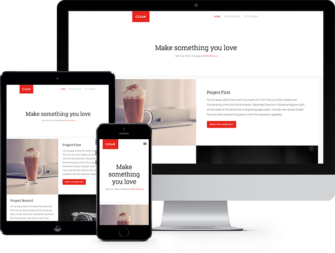 Clean: Free HTML5 Bootstrap Template