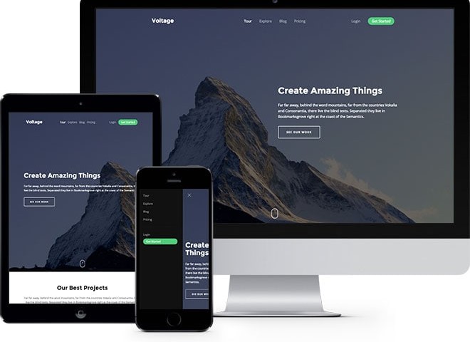 Voltage: Free HTML5 Bootstrap Template