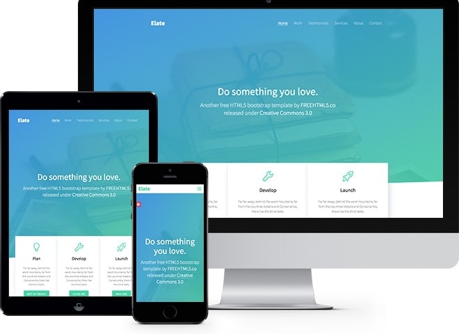 Elate Free HTML5 Bootstrap Template
