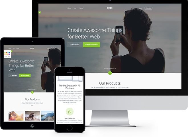 Guide Free HTML5 Bootstrap Template