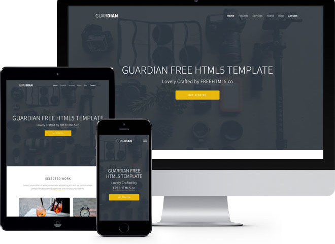 Guardian Free HTML5 Bootstrap Template