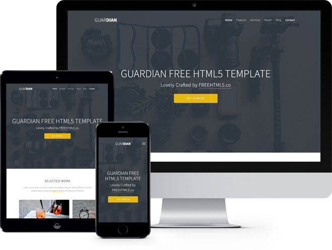 Guardian: Free HTML5 Bootstrap Template