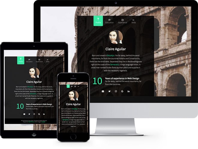 Personal: Free HTML5 Bootstrap Website Template