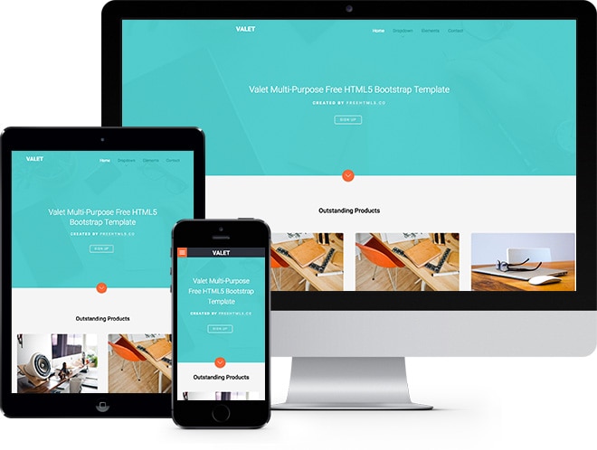 Valet: Free HTML5 Bootstrap Template