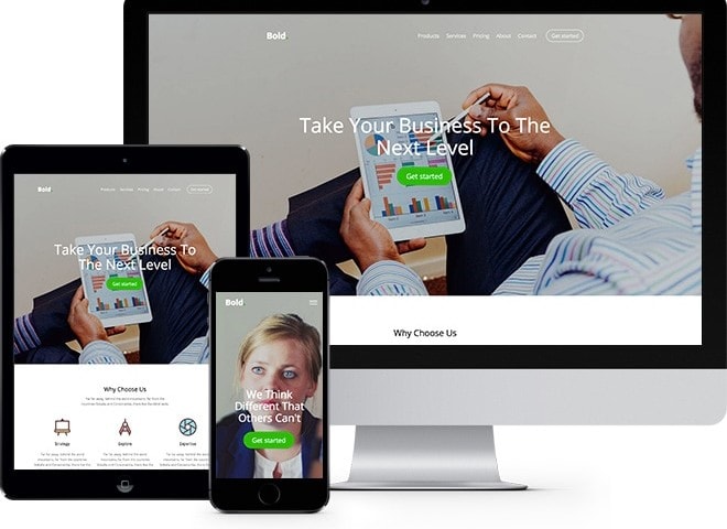 Bold Free Website Template Using Bootstrap