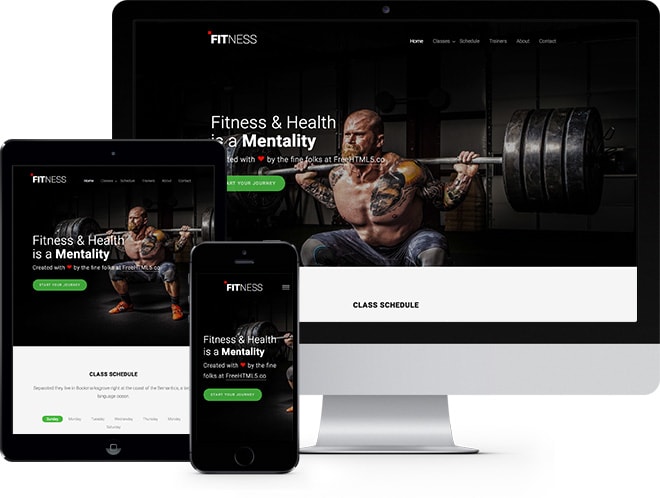 Fitness: Free Website Template Using Bootstrap 3