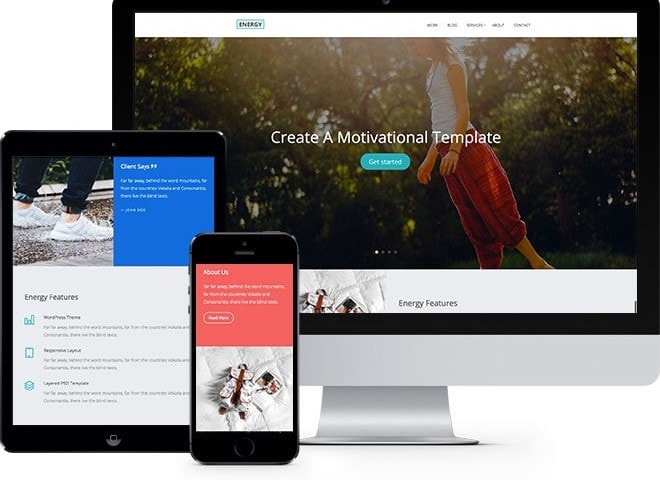 Energy Free Website Template Using Bootstrap