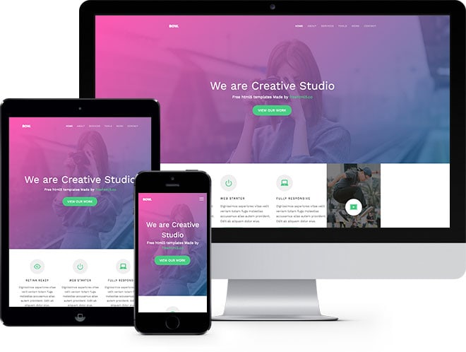 Bow Free HTML5 Bootstrap Template for Starups