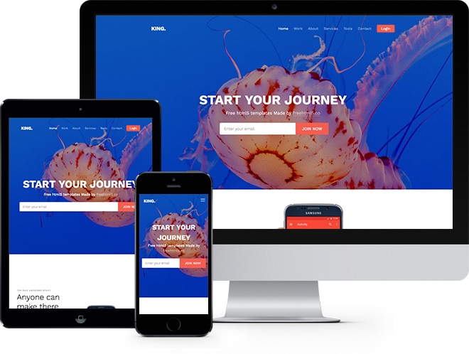King: Free Website Template Using Bootstrap for Portfolio and Landing Pages