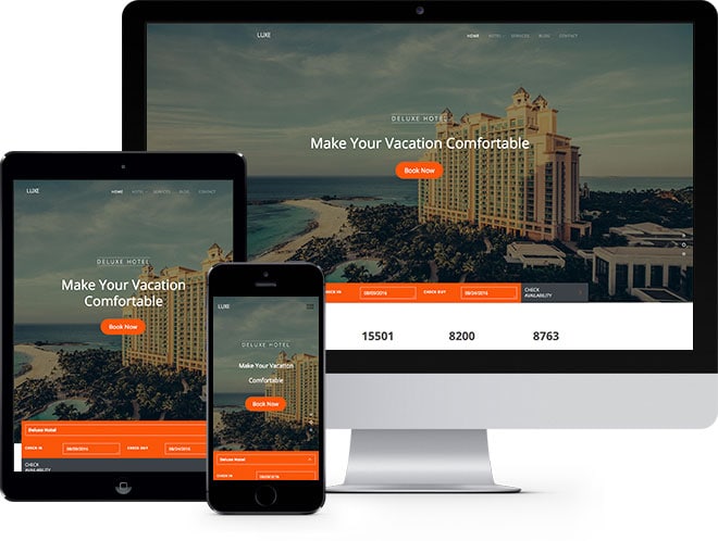 Luxe: Free HTML5 Bootstrap Template for Hotel Website