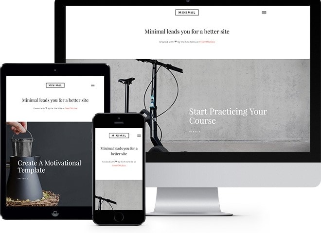 Minimal Free HTML5 Bootstrap Template