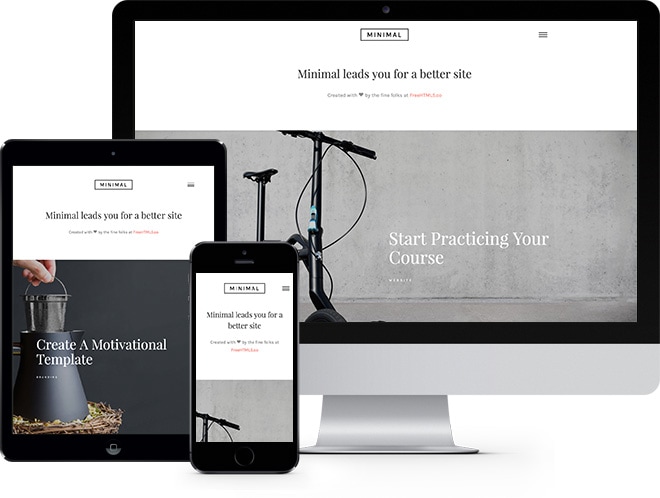 Minimal: Free HTML5 Bootstrap Template for Any Type of Websites