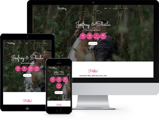 Wedding: Free HTML5 Bootstrap Template for Wedding Websites