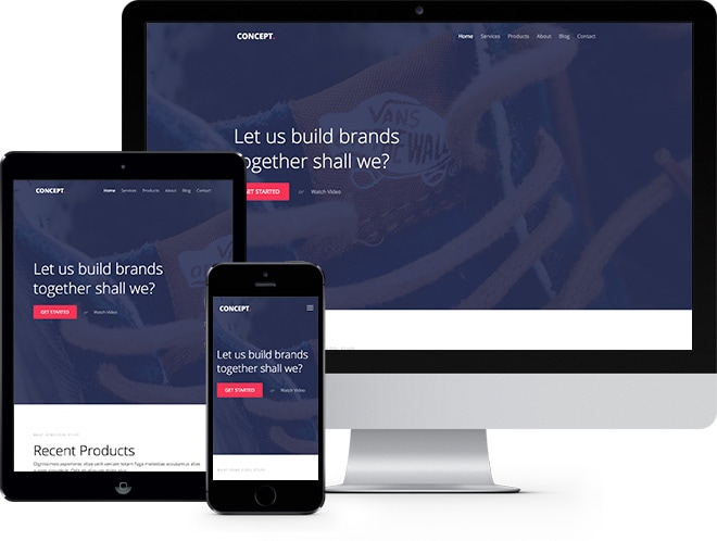Concept Free HTML5 Bootstrap Template for Corporate Websites