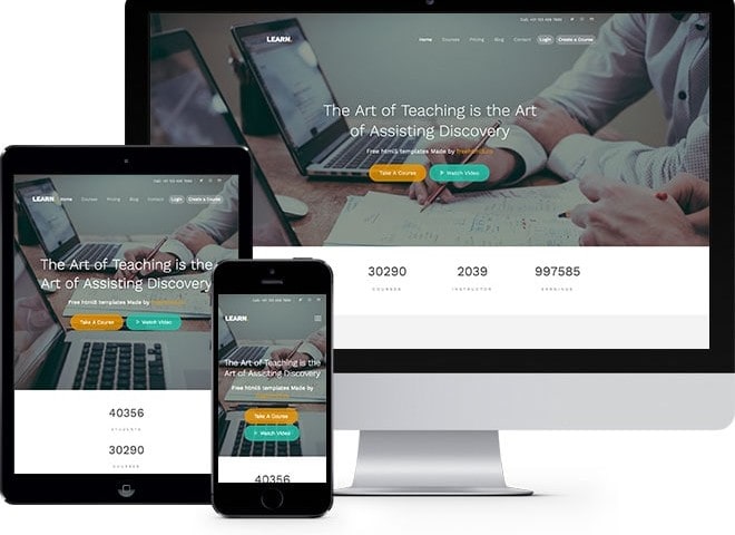 Lean Free Website Template Using Bootstrap