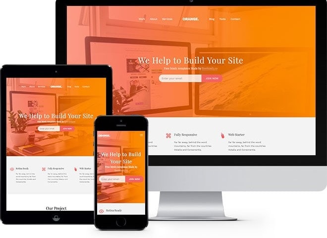 Orange Free HTML5 Bootstrap Template