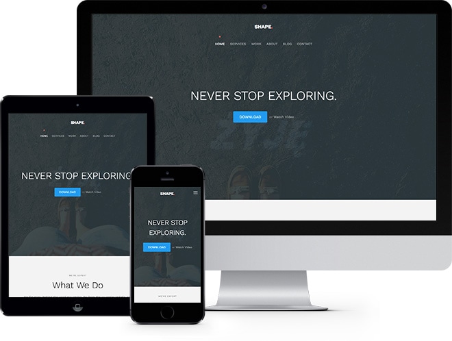 Shape Free HTML5 Bootstrap Template for Agency and Portfolio