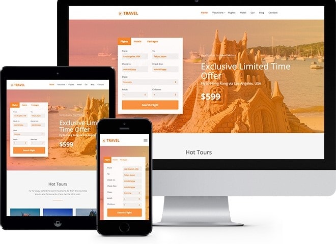 Travel Free HTML5 Bootstrap Template for Travel Agency