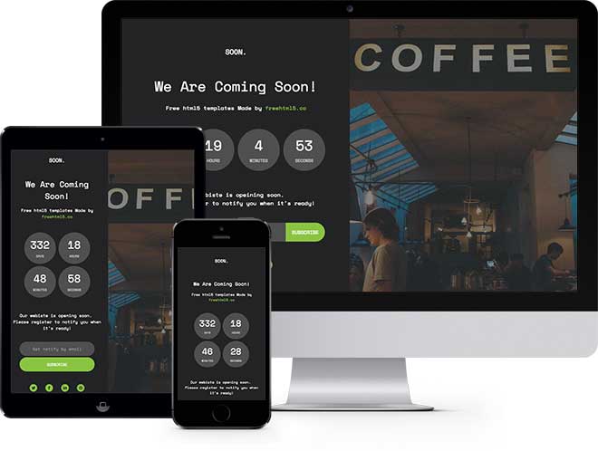 Coming Soon Free HTML5 Template