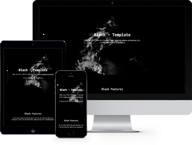 Black: One Page Free HTML5 Bootstrap Template for Landing Pages