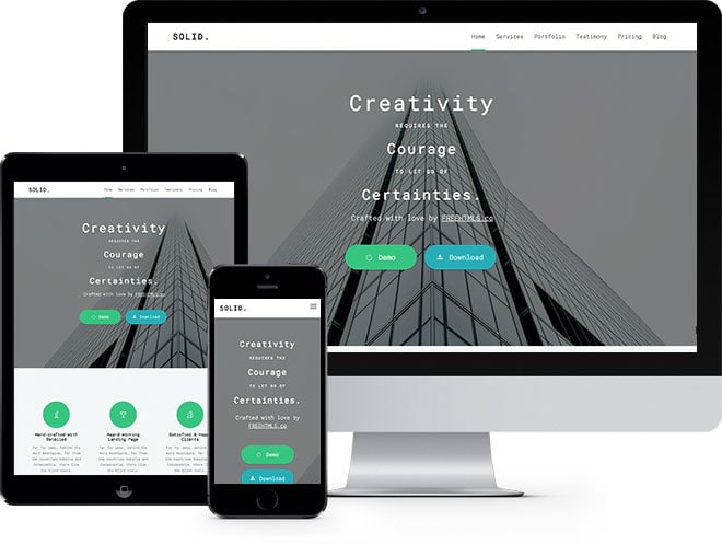 Solid: One Page Free HTML5 Bootstrap Template Multi Purpose