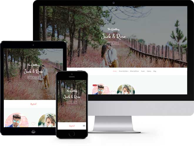 Nuptial: Free Wedding HTML5 Template Using Bootstrap
