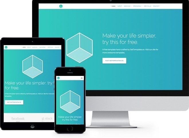 Cube Free HTML5 Bootstrap Website Template