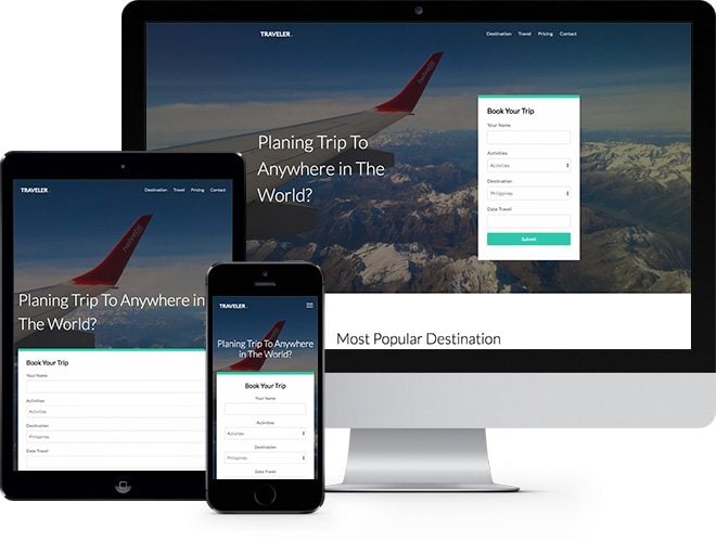 Traveler: Free HTML5 Bootstrap Template for Travel and Hotel Websites