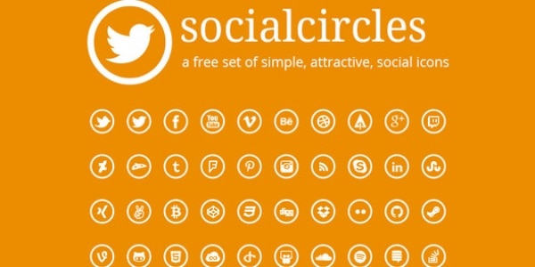 Circle & Round Social Media Icons