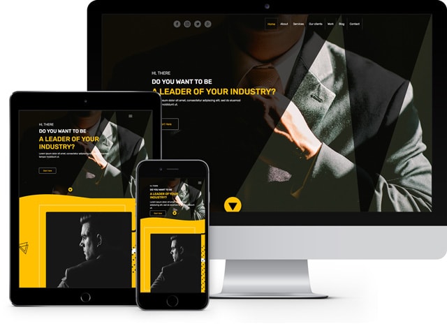Leader: Personal Business Bootstrap Website Template
