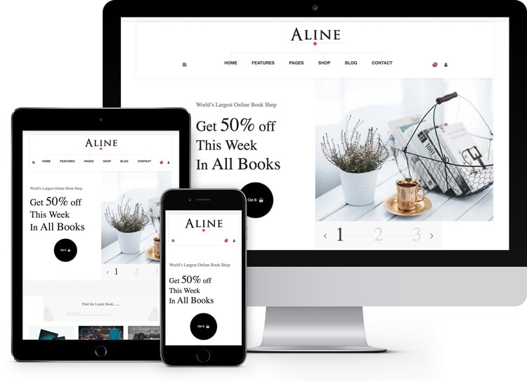 Aline: Book Store Responsive Website Template