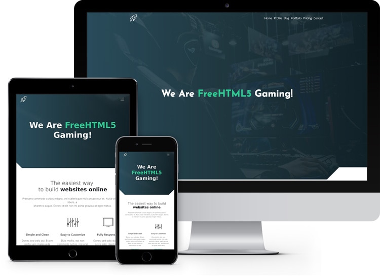 Gaming: Bootstrap Template for Gaming and Hosting