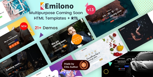 Emilono - Coming Soon HTML Template by EnvyTheme